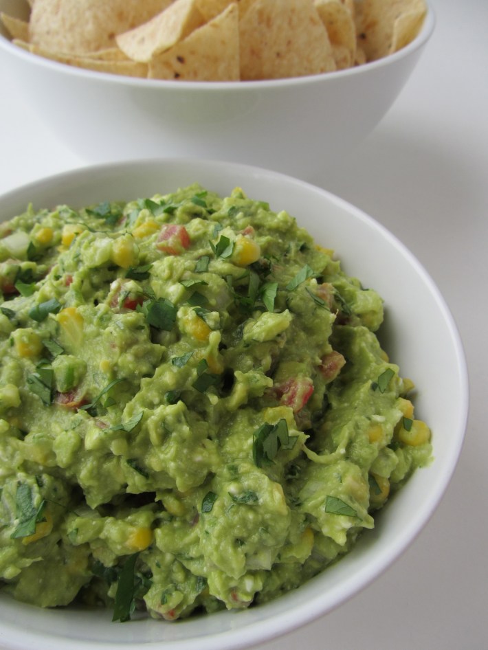 Guacamole with Corn and Feta Cheese