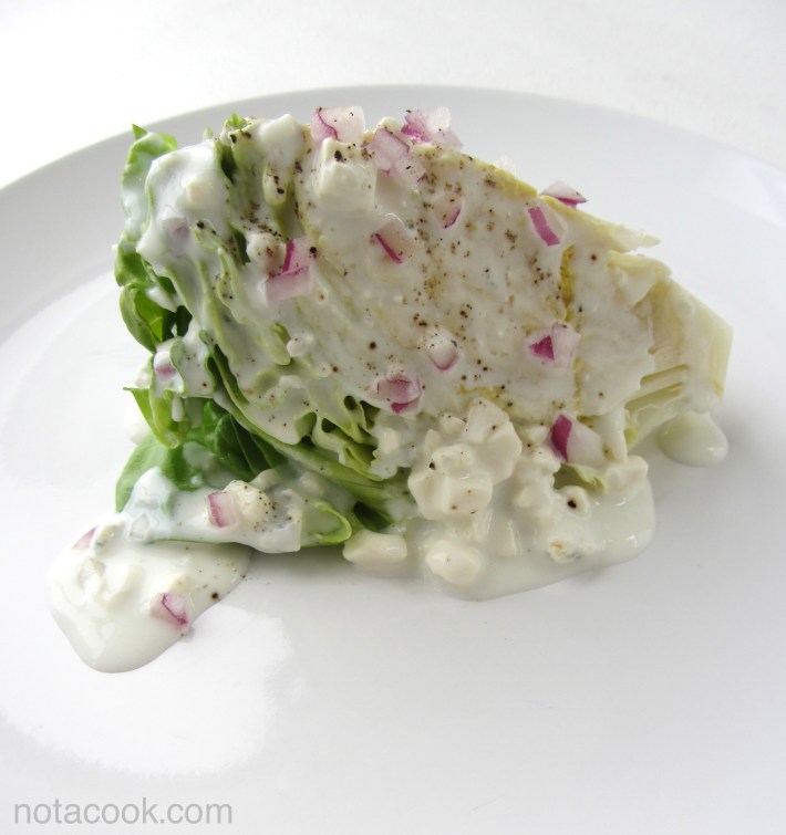 Wedge Salad with Blue Cheese Buttermilk Dressing